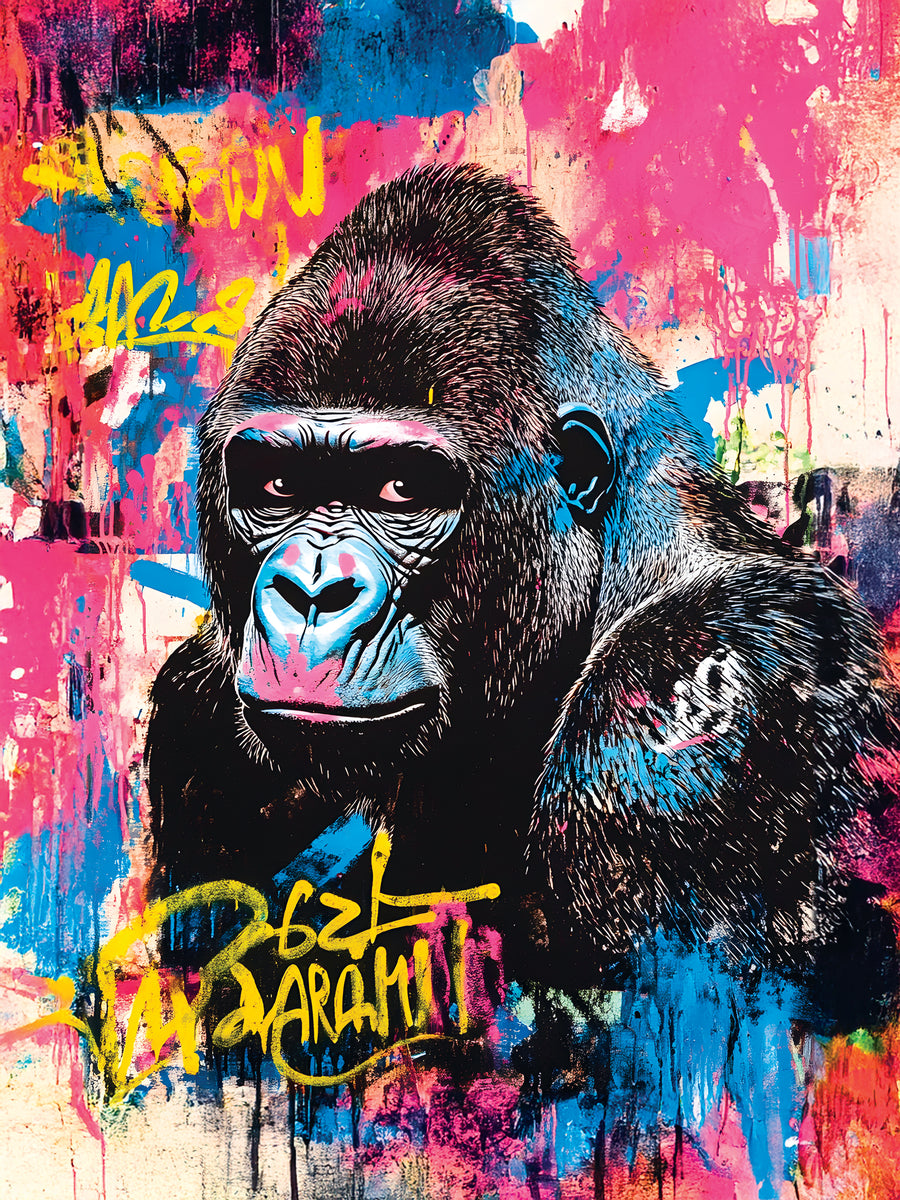 Pittura espressiva di Gorilla - Cadre Déco Moderne