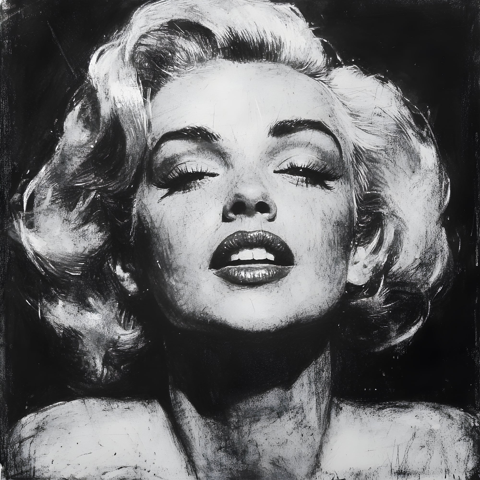 Tableau Marilyn Monroe - Noir et Blanc - Fabulartz.fr 