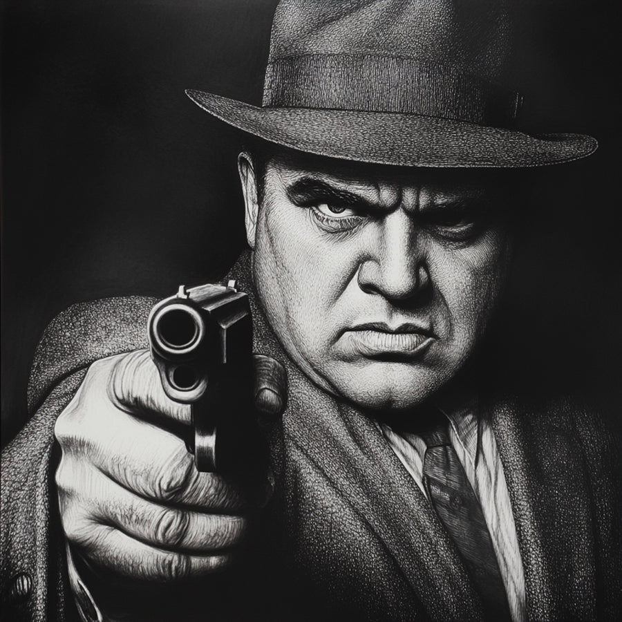 Quadro mafioso - L'intimidatore - Decorazione murale