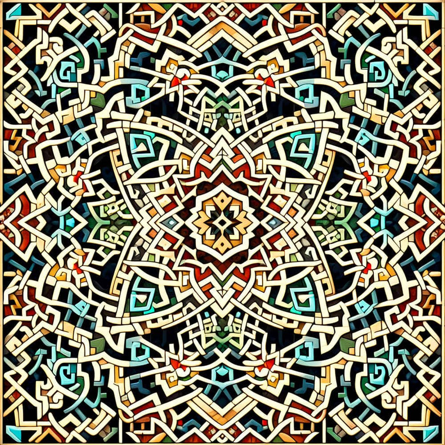 Tableau Mosaïque Orientale - Décoration Murale Élégante