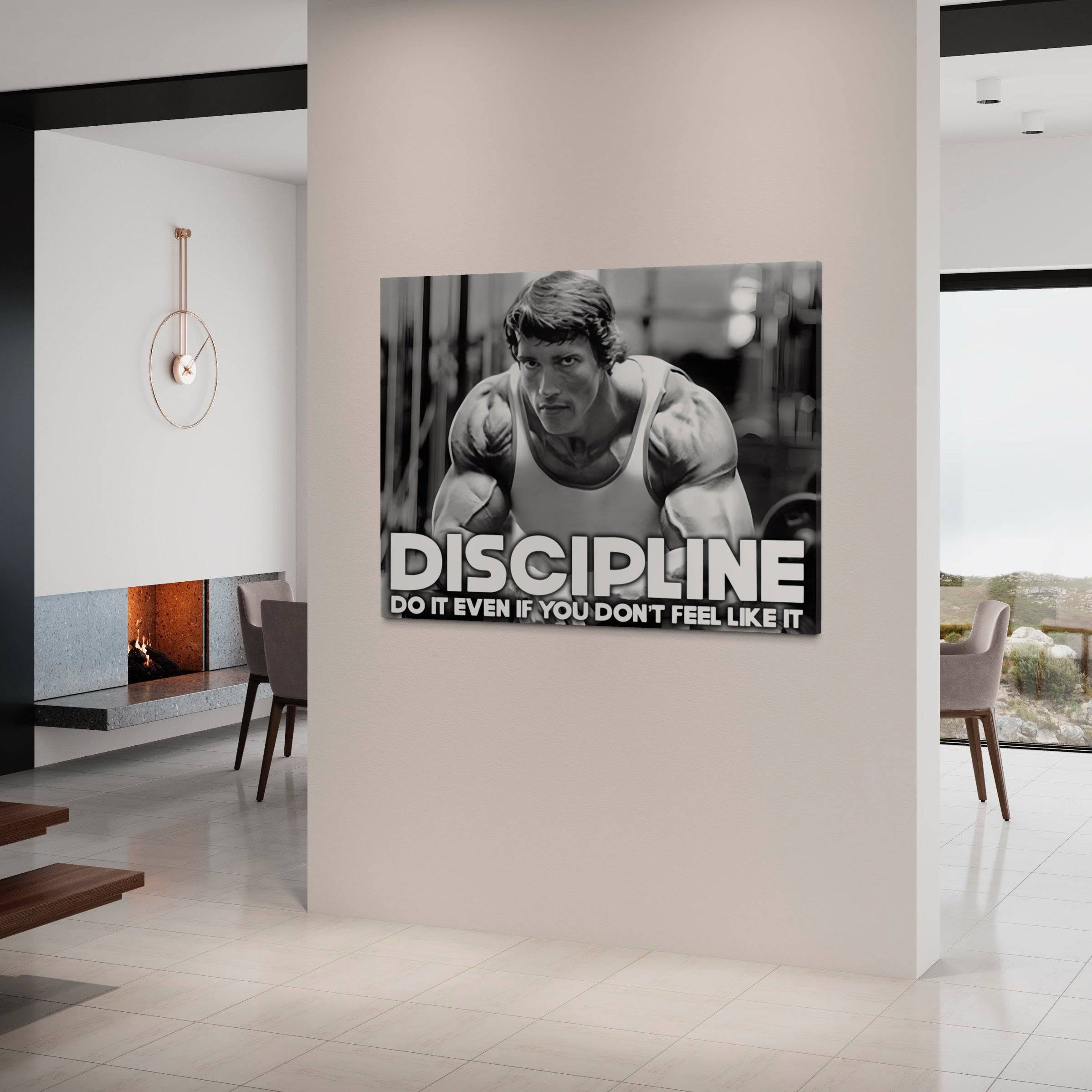 Muscle and Discipline | Tableau Arnold Schwarzenegger Motivation - Fabulartz.fr 