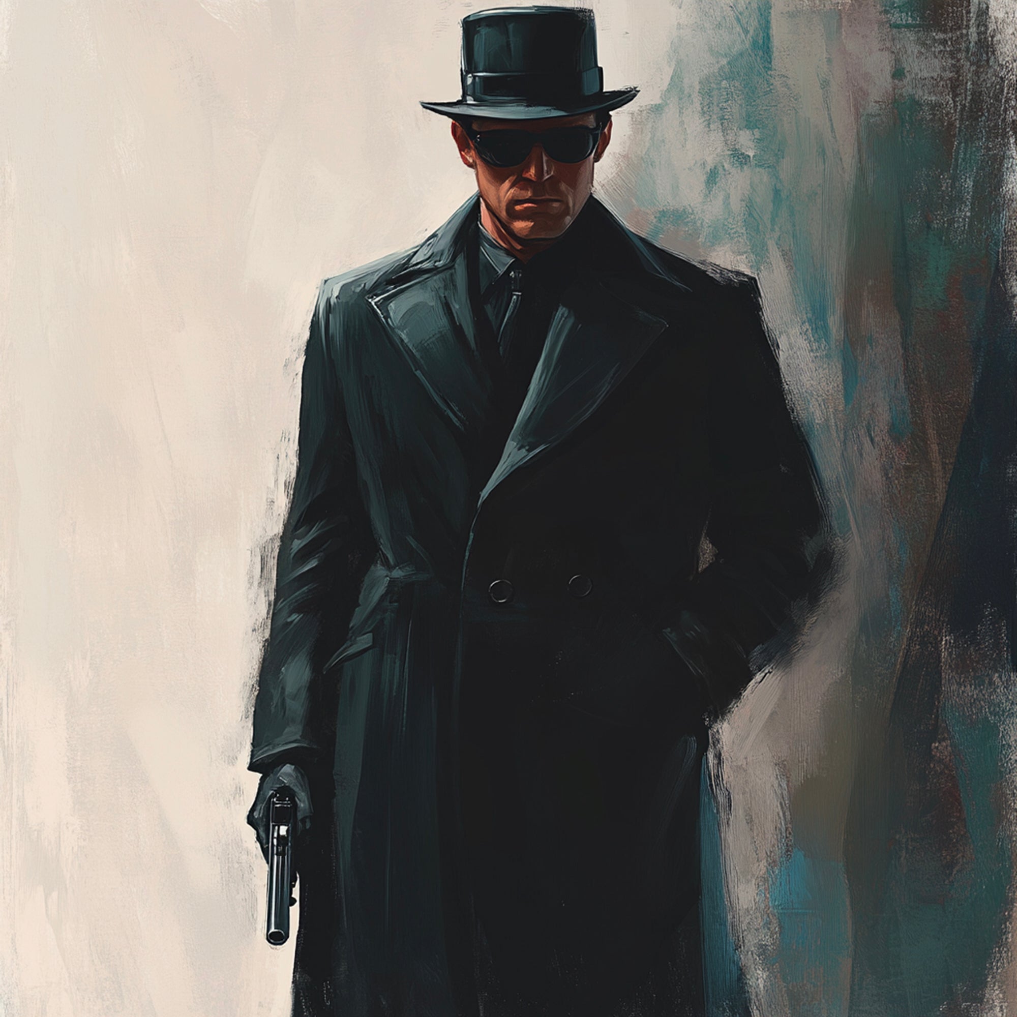Tableau Mafia - L'Homme Solitaire - Cadre Déco Moderne - Fabulartz.fr 