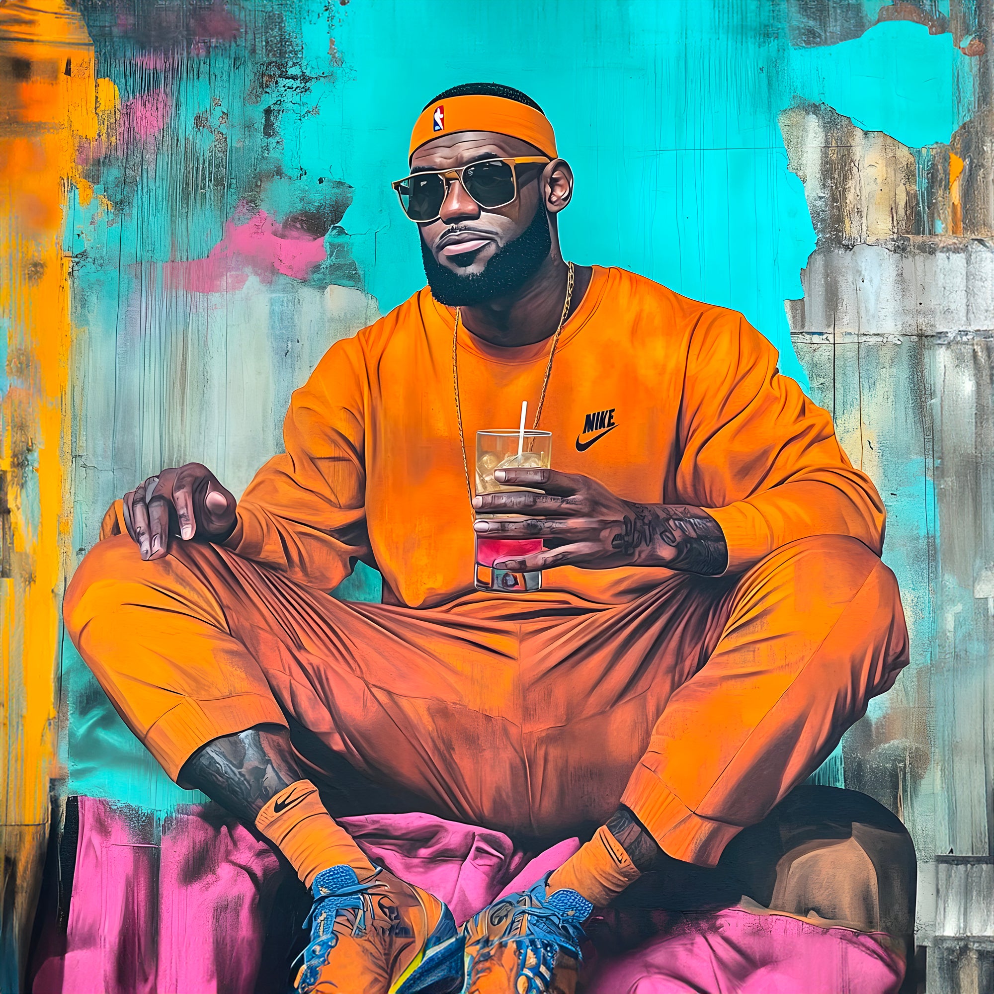 Tableau NBA LeBron James Style – Décoration Murale Contemporaine - Fabulartz.fr 