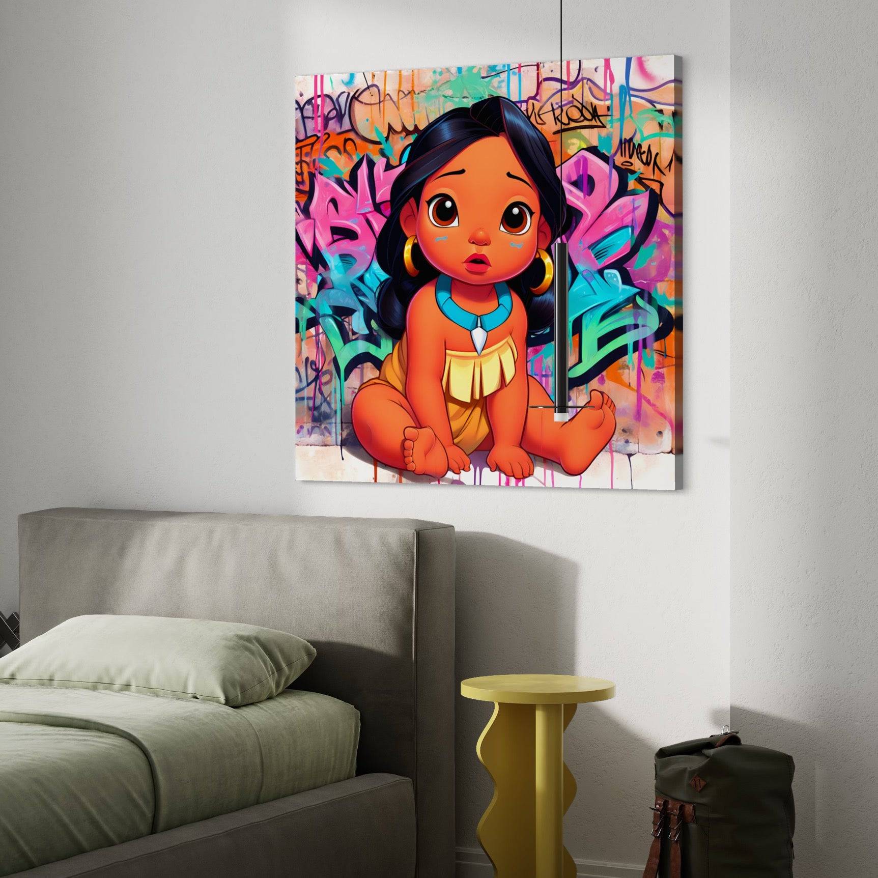 Original Baby Pocahontas - Tableau Enfant - Fabulartz.fr 