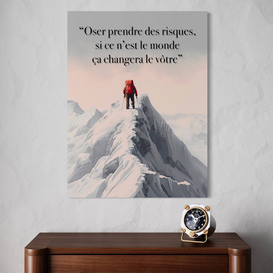 Lavagna motivazionale "Osa rischiare" - Decorazione murale di design