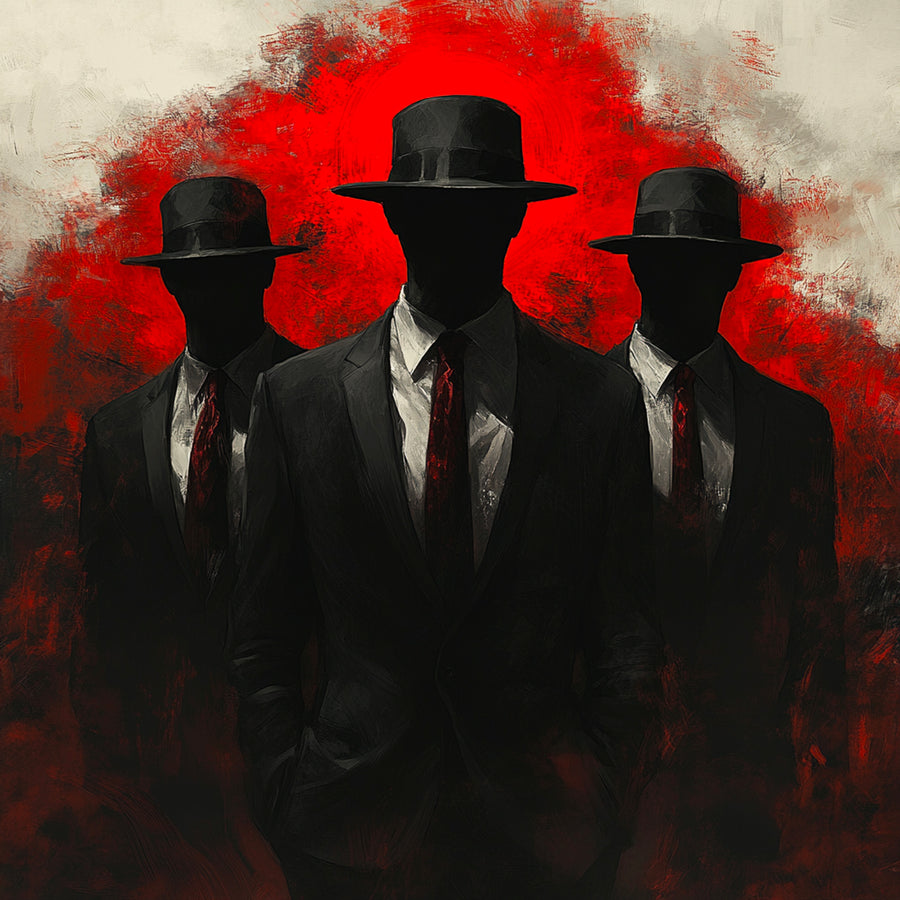 Quadro mafioso - Trio scuro - Decorazione murale
