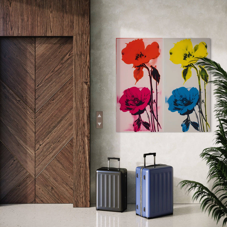 Pop Art Flowers - Elegante decorazione murale | Arte contemporanea