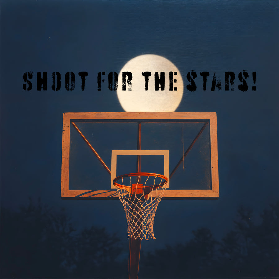 Lavagna motivazionale Shoot for the Stars - Decorazione murale