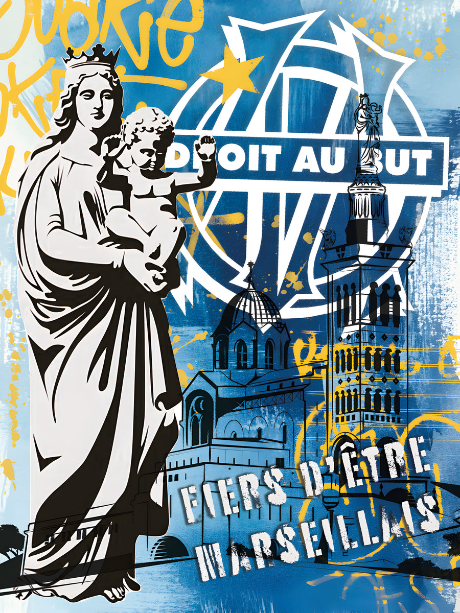 Tableau OM Fierté Marseillaise - Cadre Mural