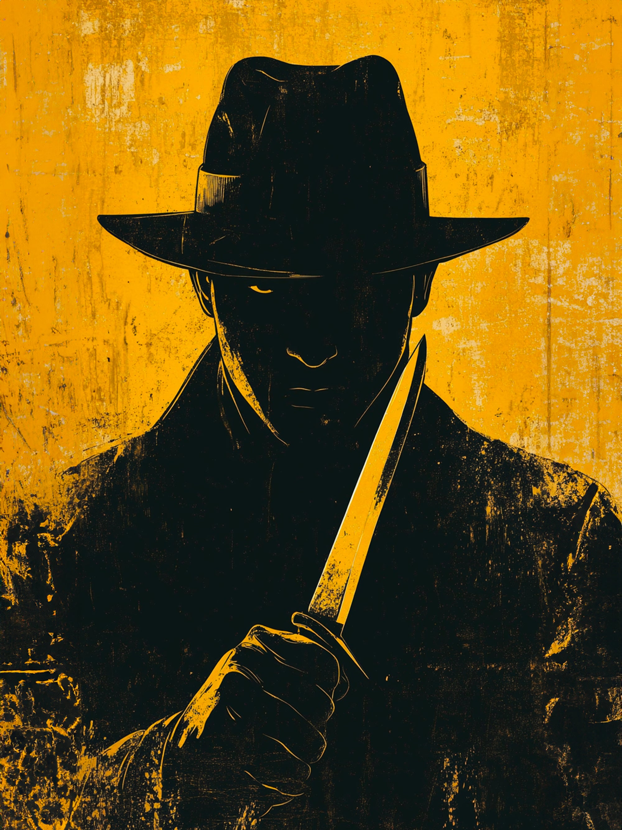 Tableau Mafia - L'Homme au Couteau - Déco Murale Design - Fabulartz.fr 