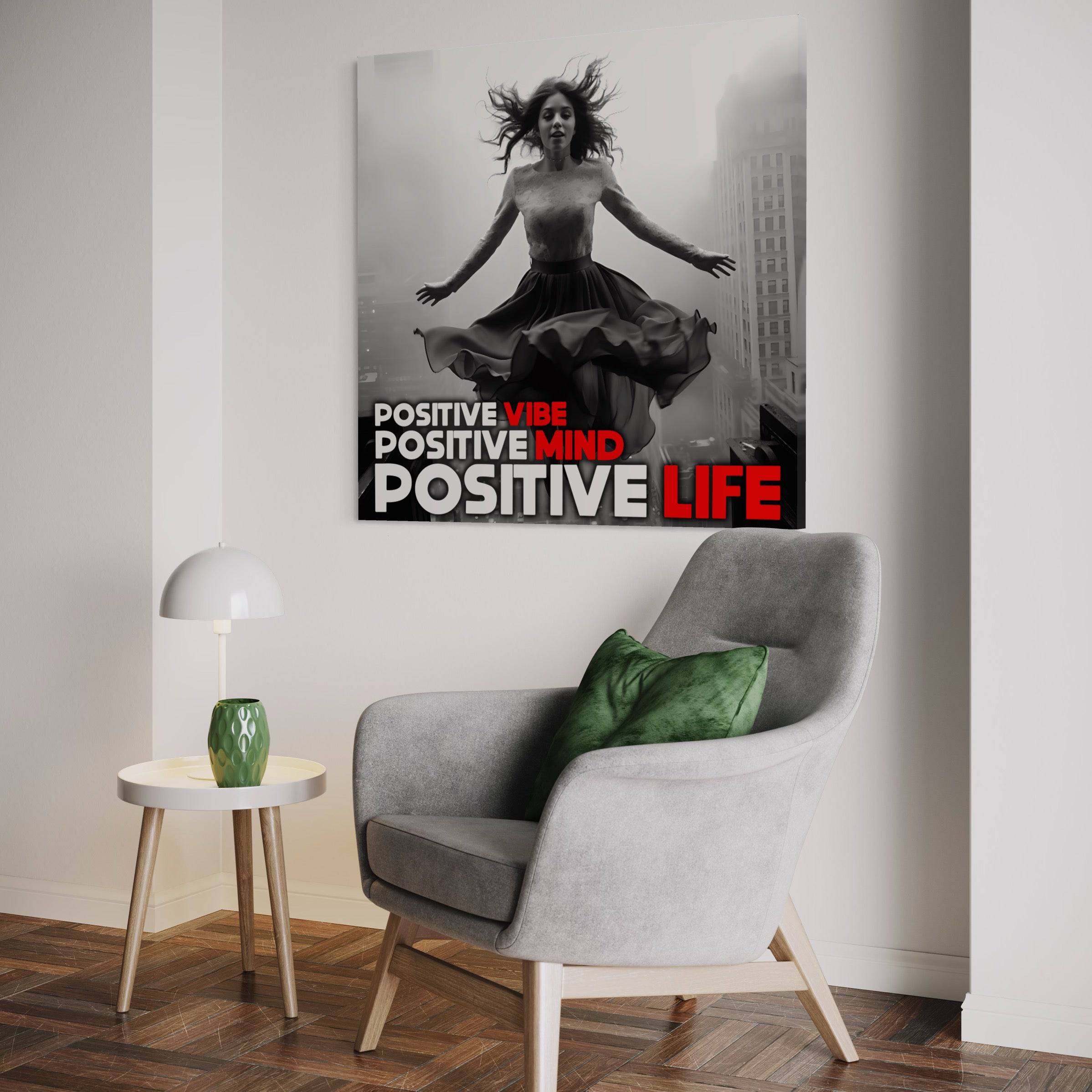 Positive Vibe Mind and Life | Tableau Femme Motivation - Fabulartz.fr 