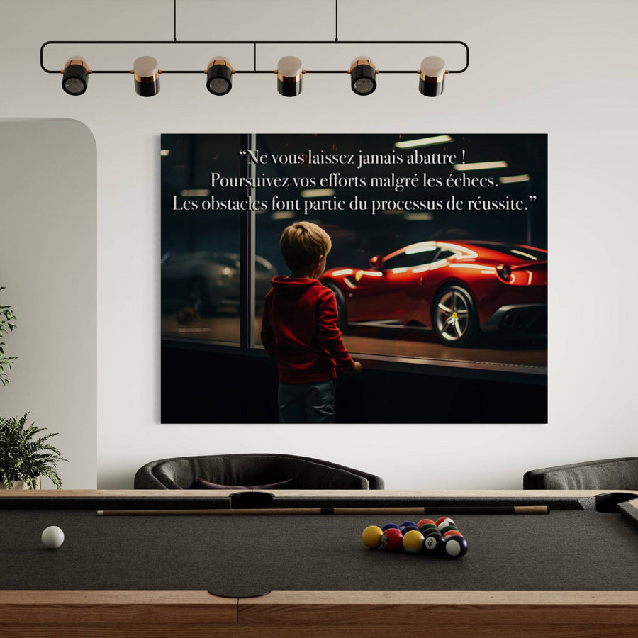 Tableau Motivation "Poursuivez vos efforts malgré les échecs" - Design Wall Decoration