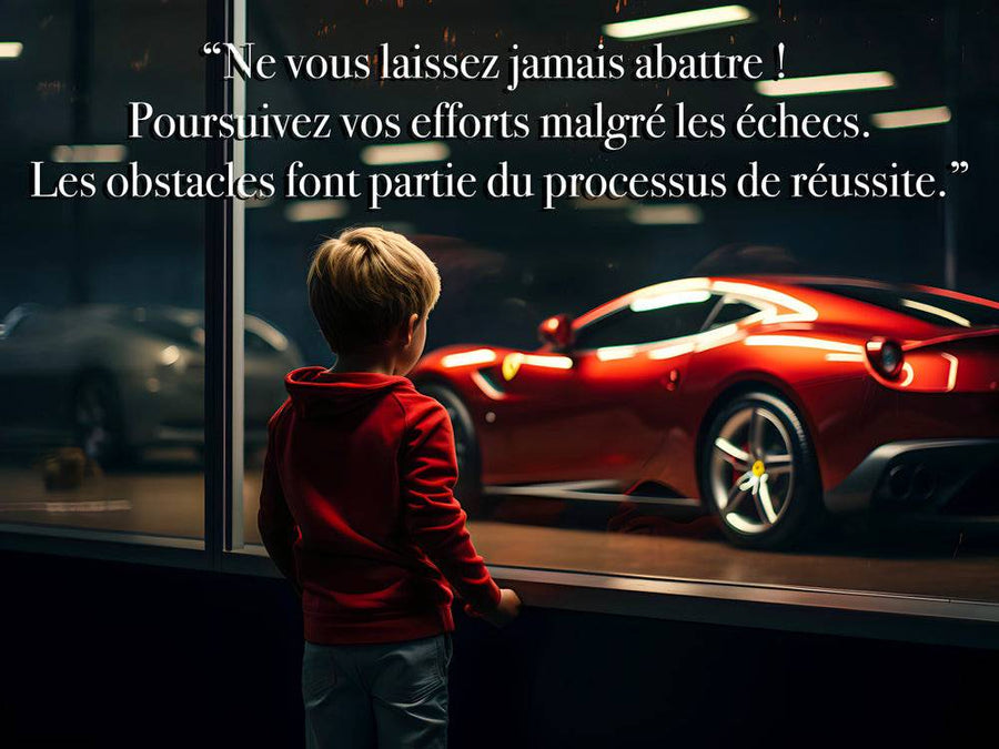 Tableau Motivation "Poursuivez vos efforts malgré les échecs" - Design Wall Decoration