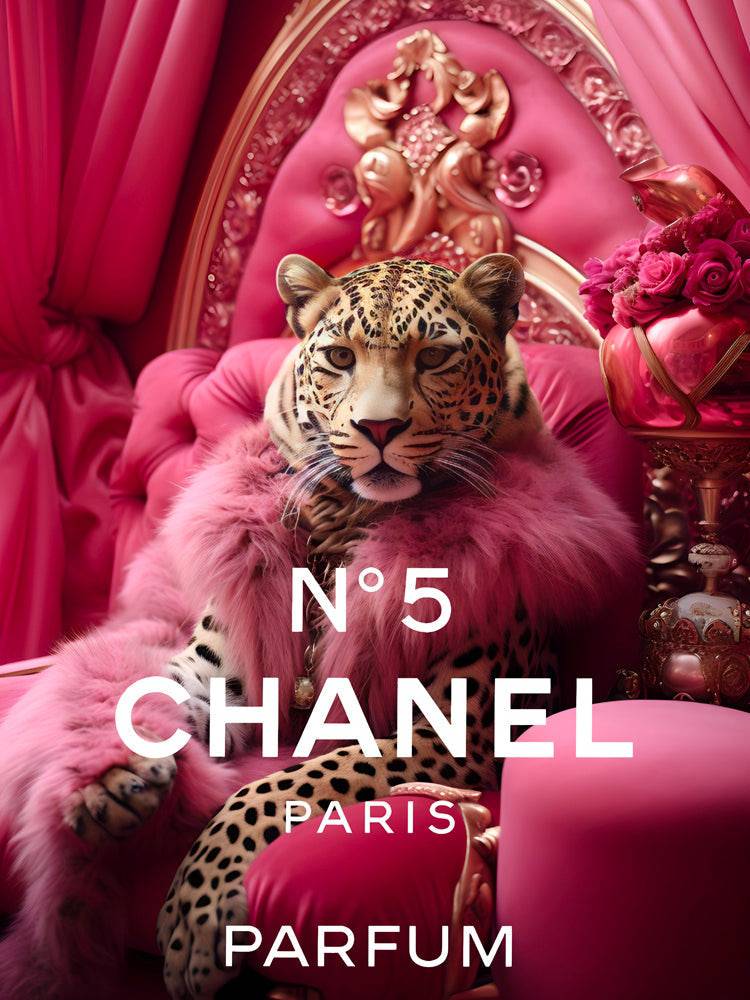 Power and Elegance - Tableau Luxe Chanel Leopard - Fabulartz.fr 
