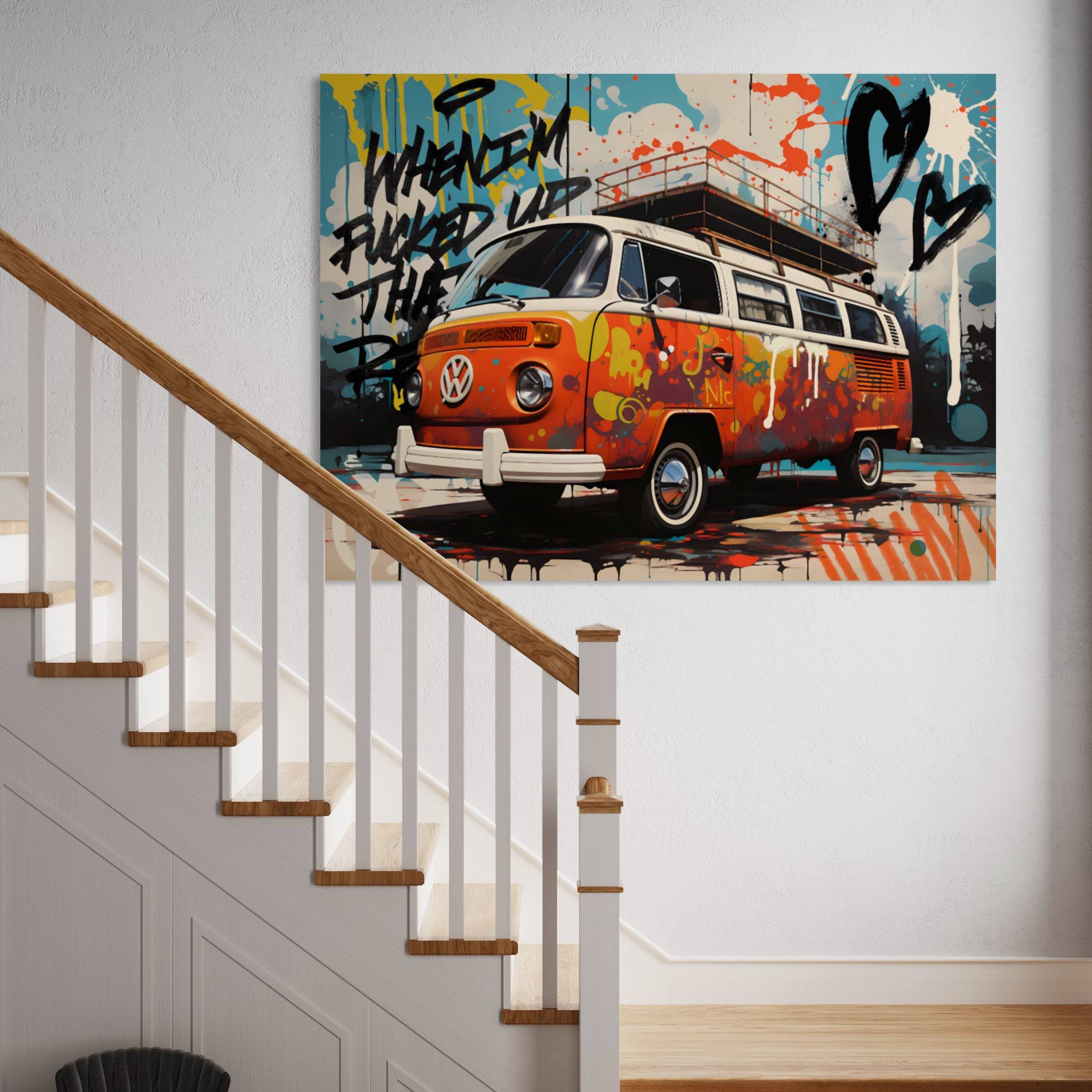 Retro Roadtrip - Tableau Pop Art Voiture - Fabulartz.fr 