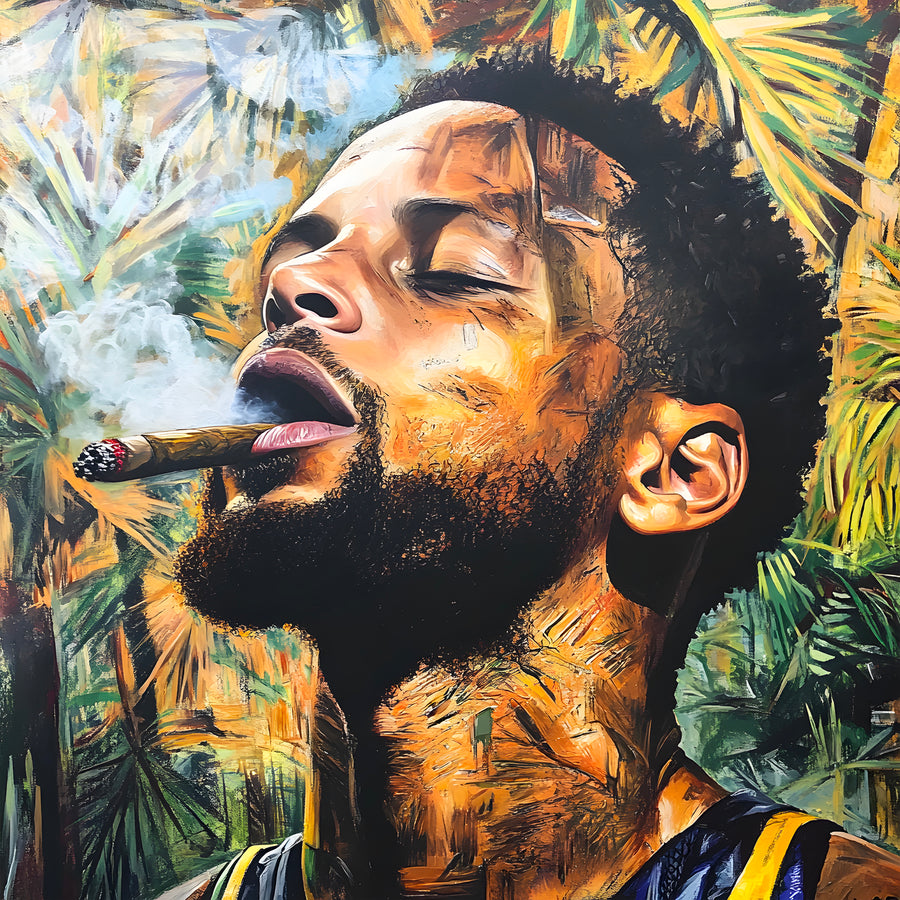 Tableau NBA LeBron James Relaxation – Déco Murale Moderne