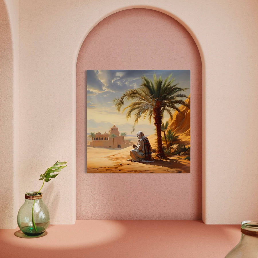 Tableau Oriental Oasis Solitaire - Décoration Murale Apaisante