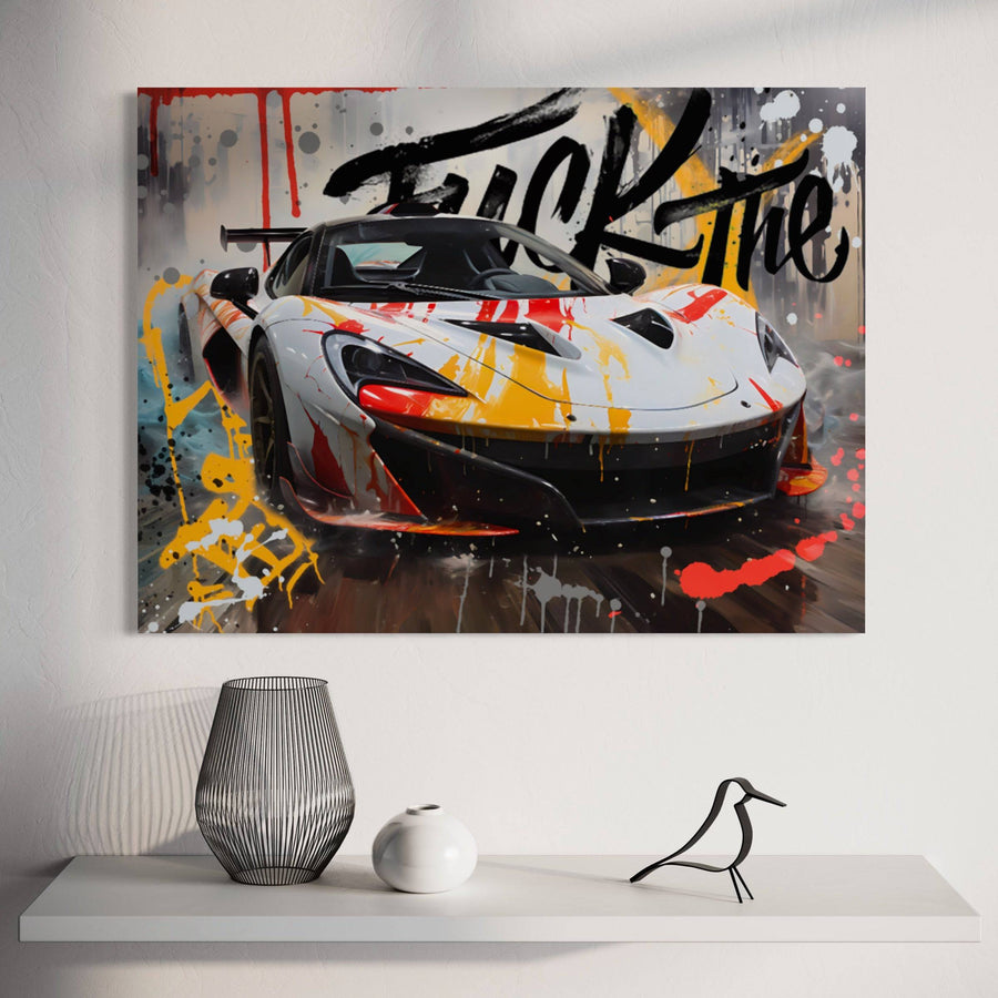 Tableau Pop Art Voiture McLaren - Décoration Murale Design