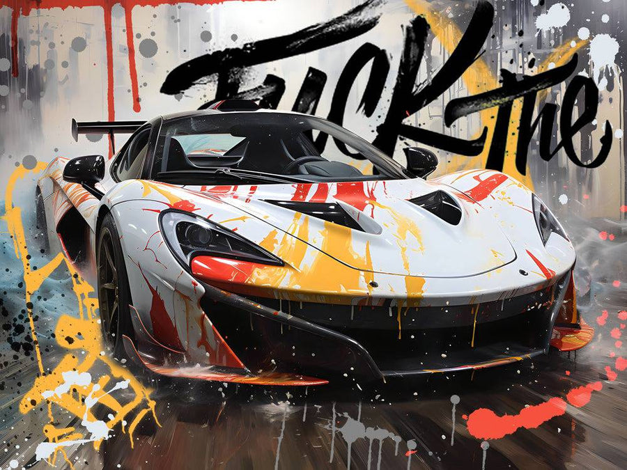 Tableau Pop Art Voiture McLaren - Décoration Murale Design