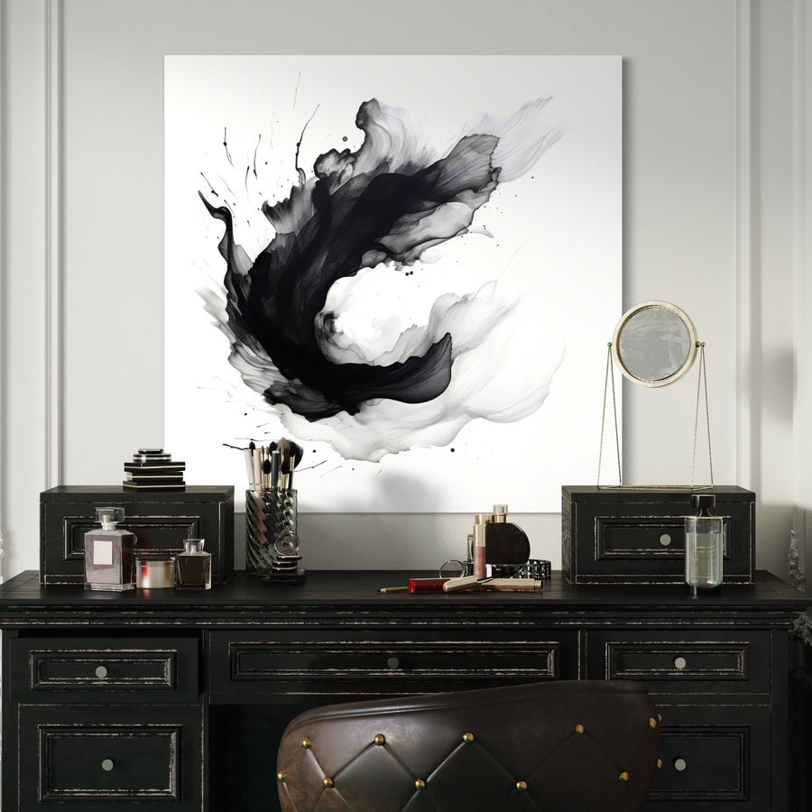 Tableau Abstrait Moderne Mural Décoratif - Symphonie d'Ombre et de Lumière