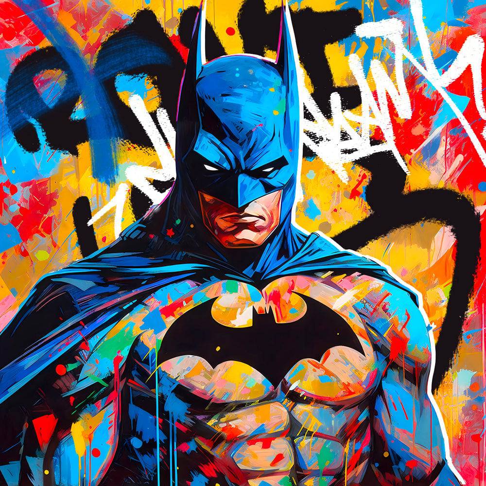 Tableau Batman Coloré - Pop art - Deco - Moderne - Fabulartz.fr 