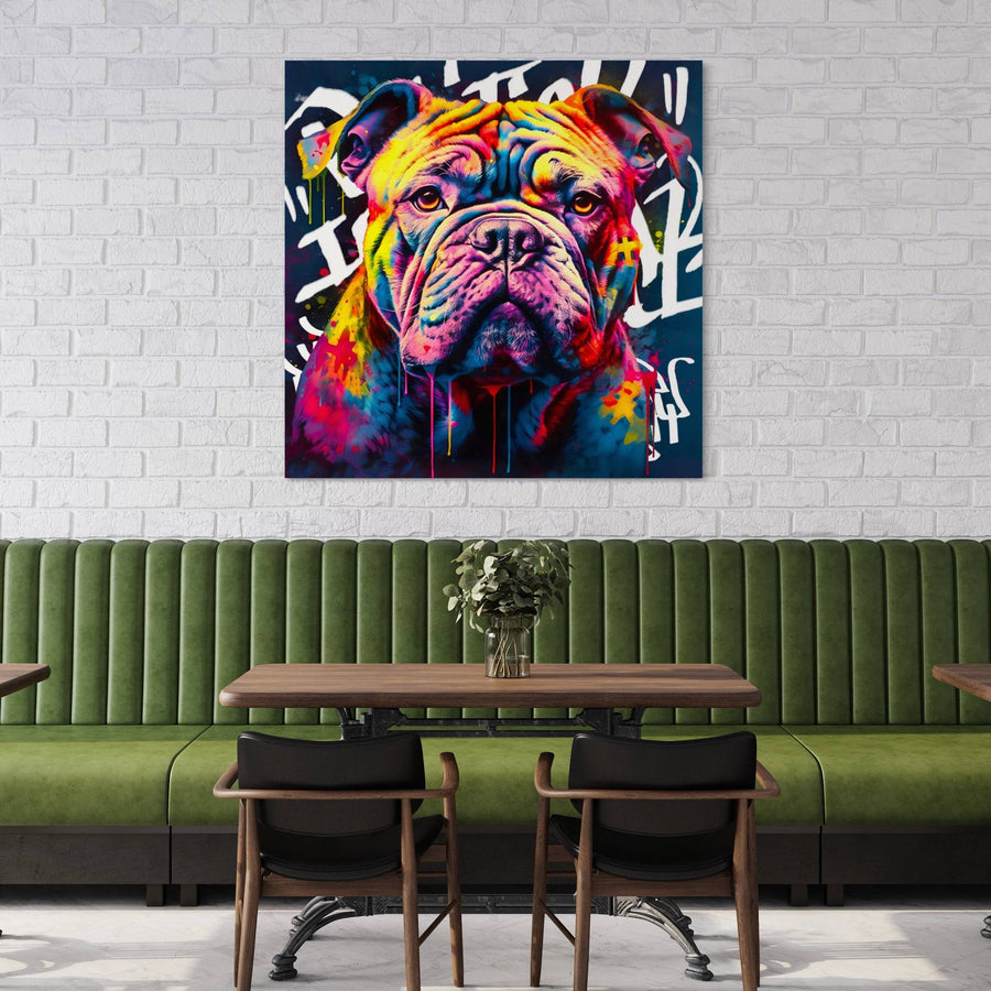 Tableau Pop Art Bulldog Expressif - Décoration Murale & Design