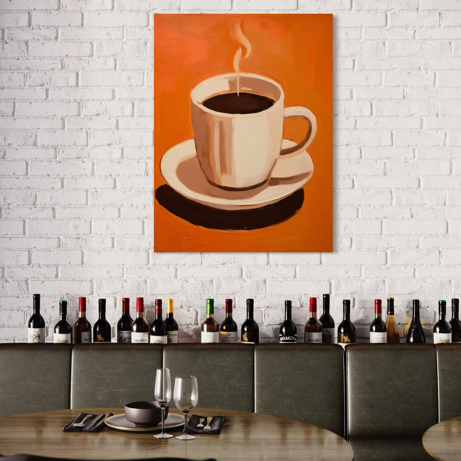 Tableau Cuisine "Café Élégance" - Décoration Murale Moderne