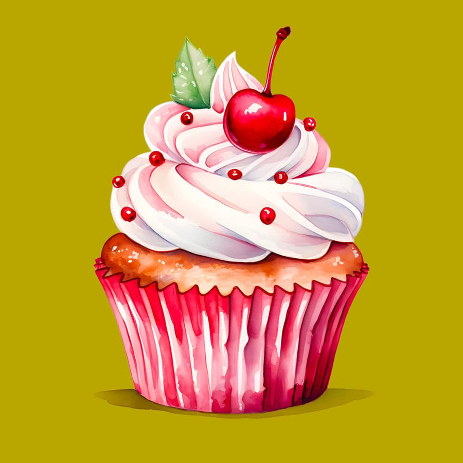 Table Cuisine "Cupcake à la Cerise" - Gourmet wall decor