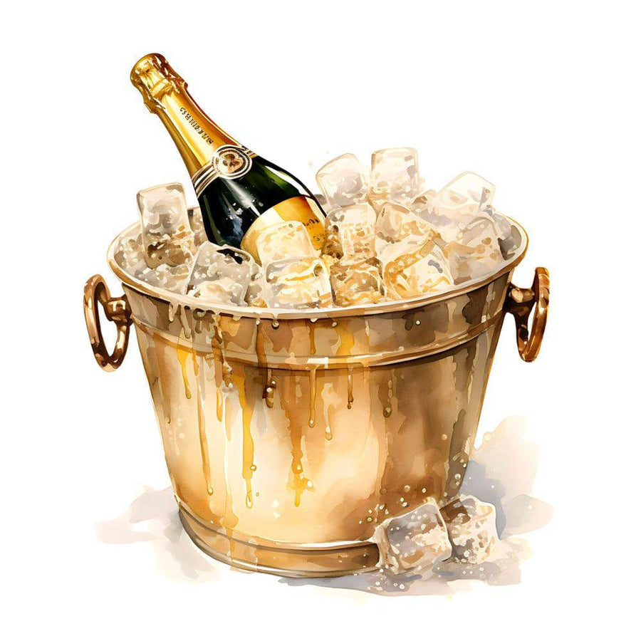 Table Cuisine "Élégance de Champagne" - Décoration Murale Luxe