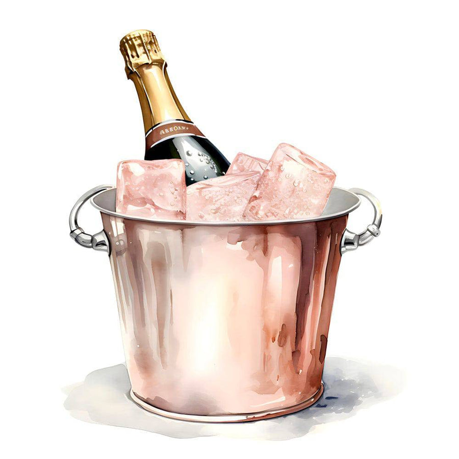 Tableau Cuisine "Champagne Rosé" - Décoration Murale Chic