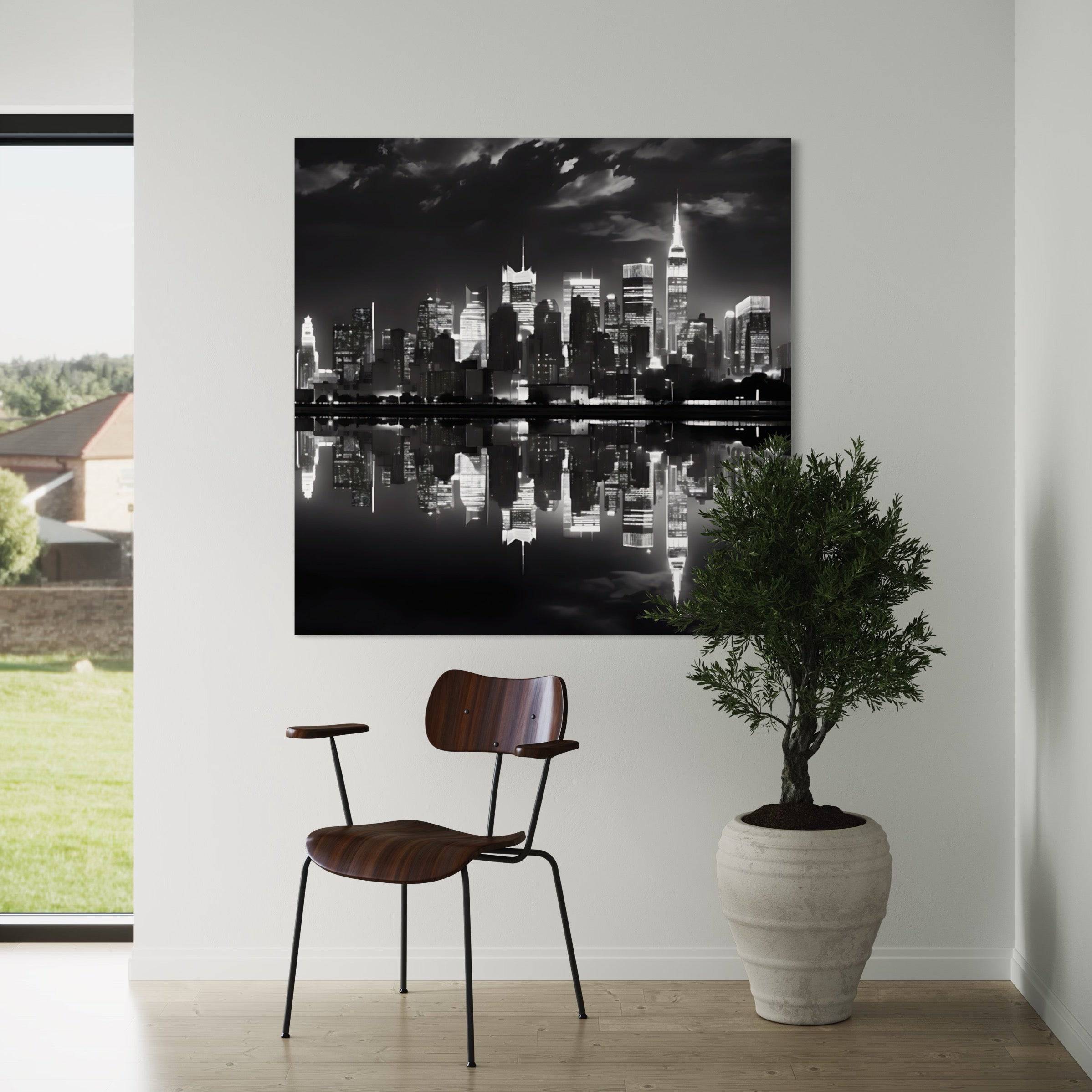 Tableau sur verre new york city : ciel du matin | Leroy Merlin Tableau sur verre new york city : ciel du matin | Leroy Merlin