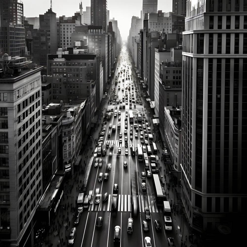 Tableau de la ville de New York | Grande Avenue - Fabulartz.fr 