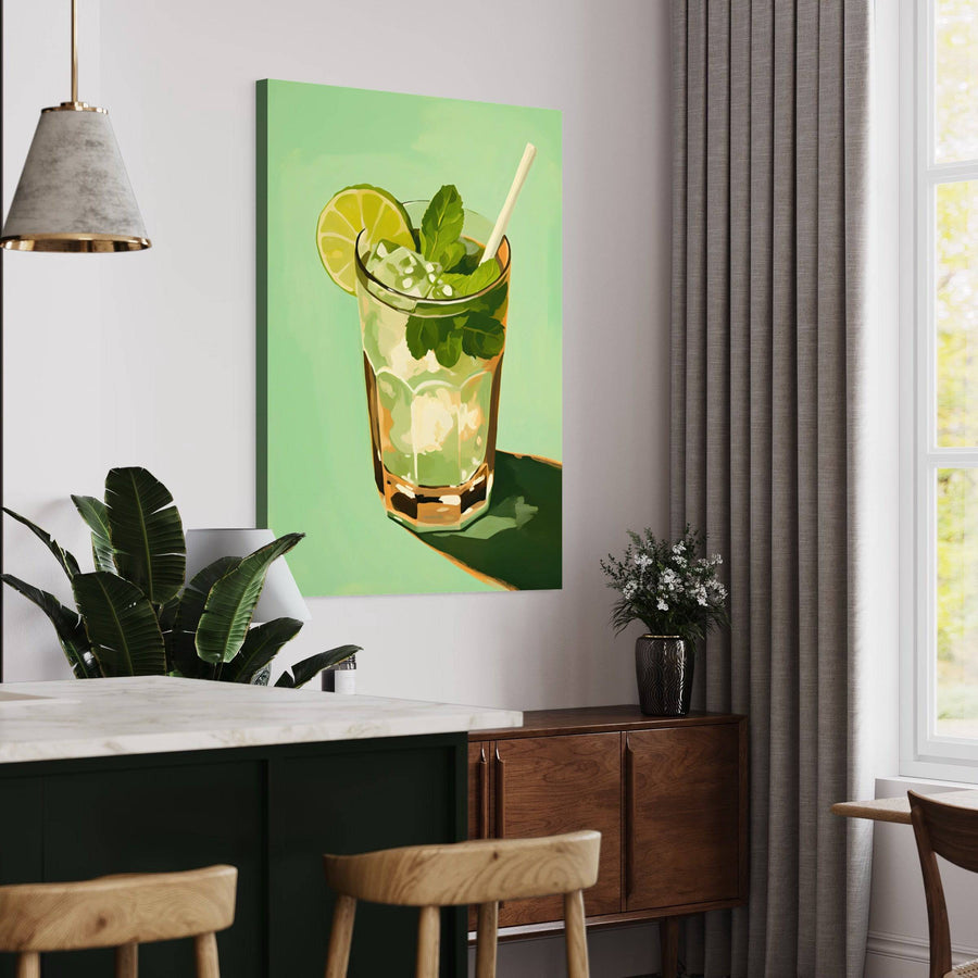 Tableau Cuisine "Mojito Rafraîchissant" - Décoration Murale Moderne