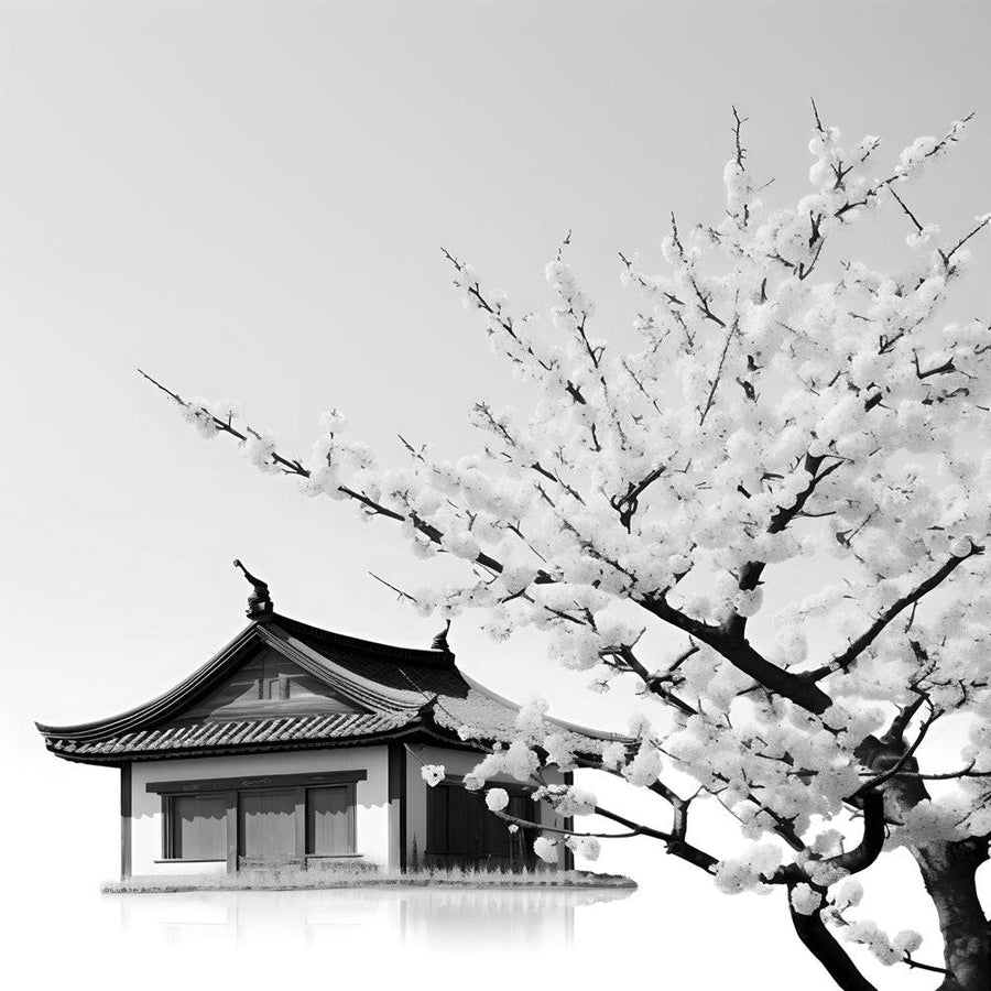 Tableau Japon Cerisier Japonais - Décoration Murale Nature Zen