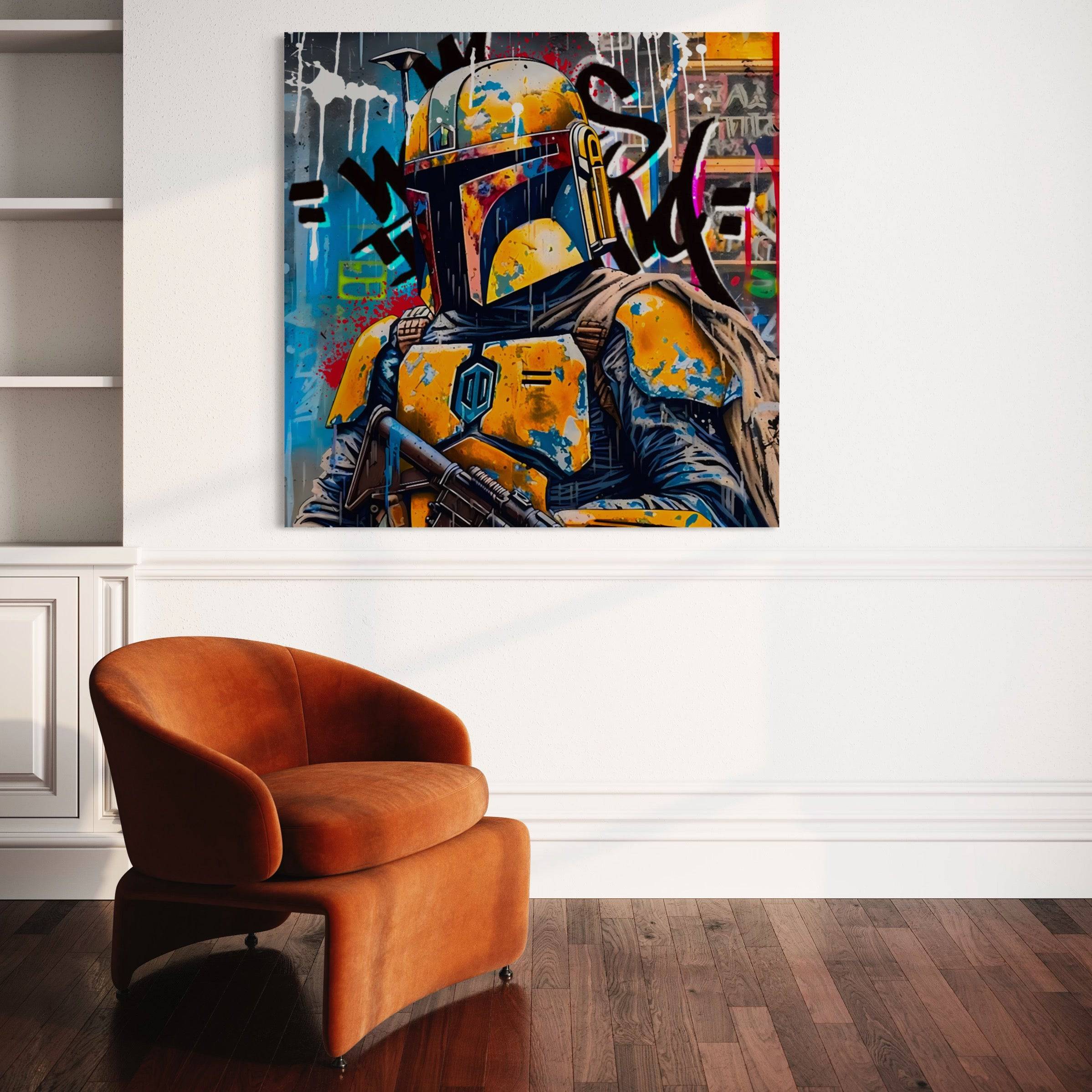 Tableau du Mandalorian - Cadre Déco - Moderne - Fabulartz.fr 