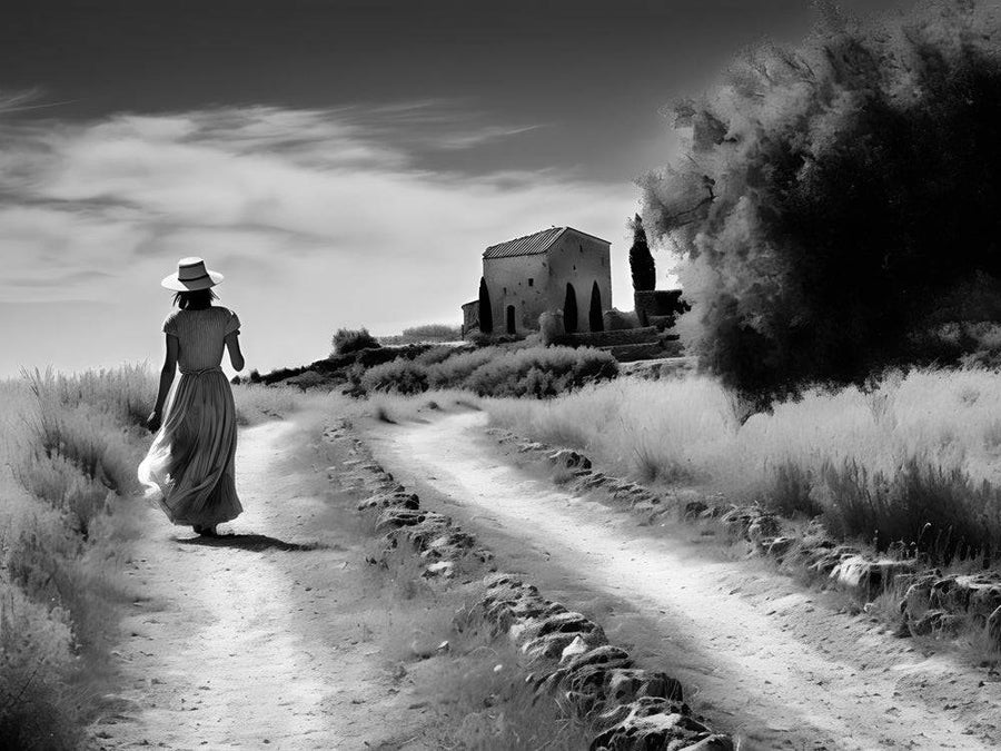 Pittura Spagna Passeggiata in campagna - Decorazione murale naturale