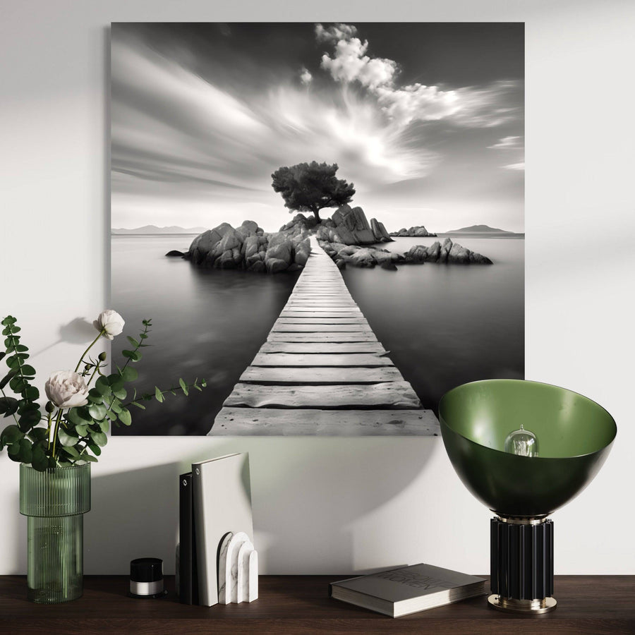 Pittura Spagna Ponte sull'isola - Decorazione murale rilassante