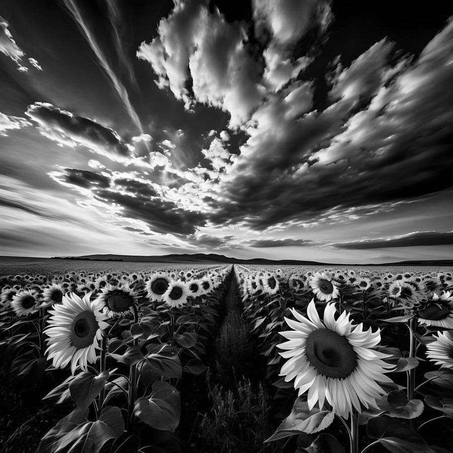 Immagine spagnola Campi di girasoli - Decorazione murale tonificante