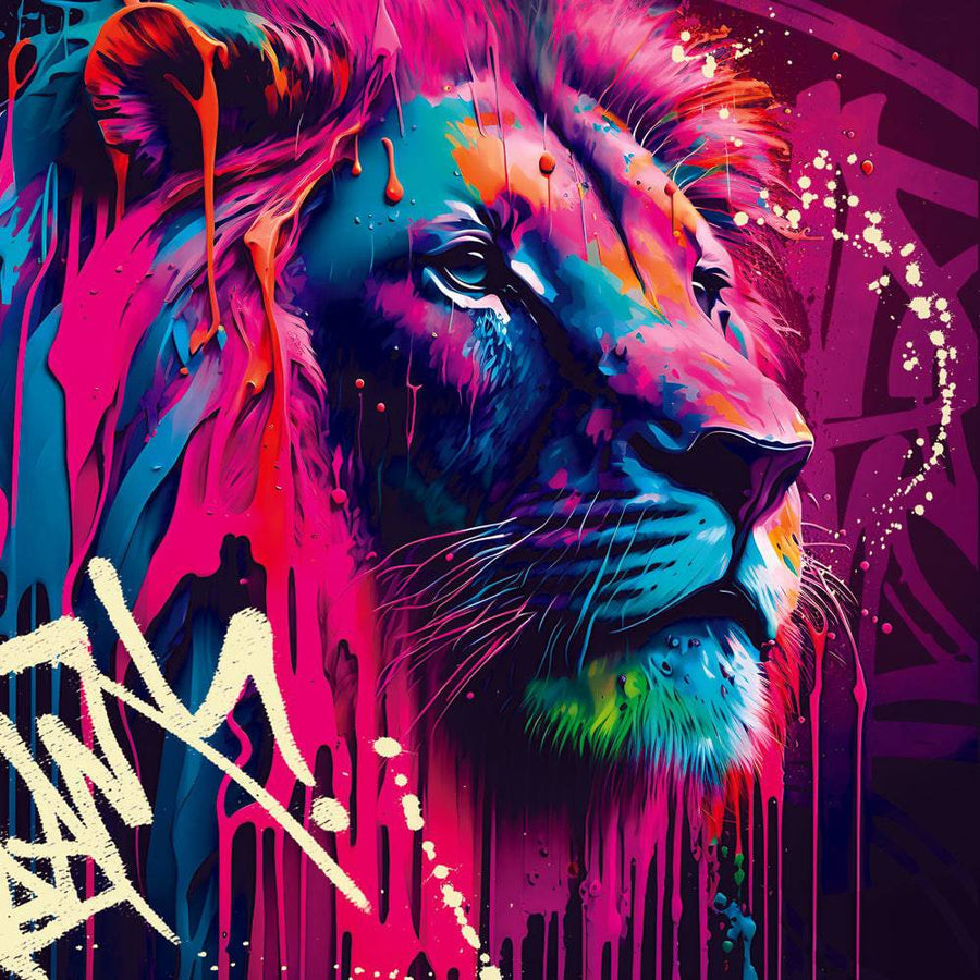 Lion Pop Art - Decorazione da parete moderna