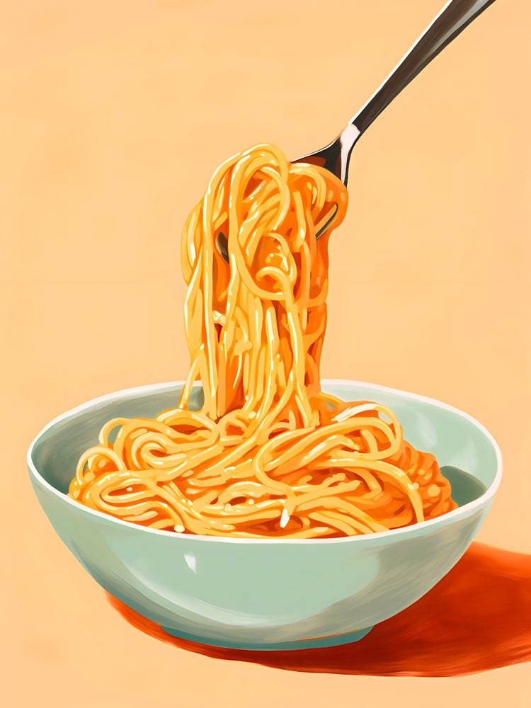 Tableau Cuisine "Délices De Spaghettis" - Décoration Murale Tendance