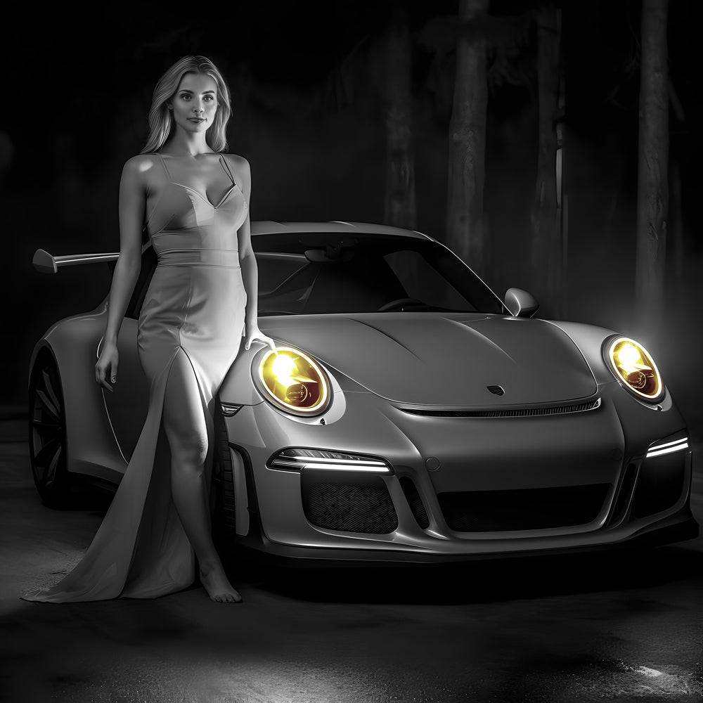 Tableau Noir et Blanc - Super Car - Déco - Fabulartz.fr 