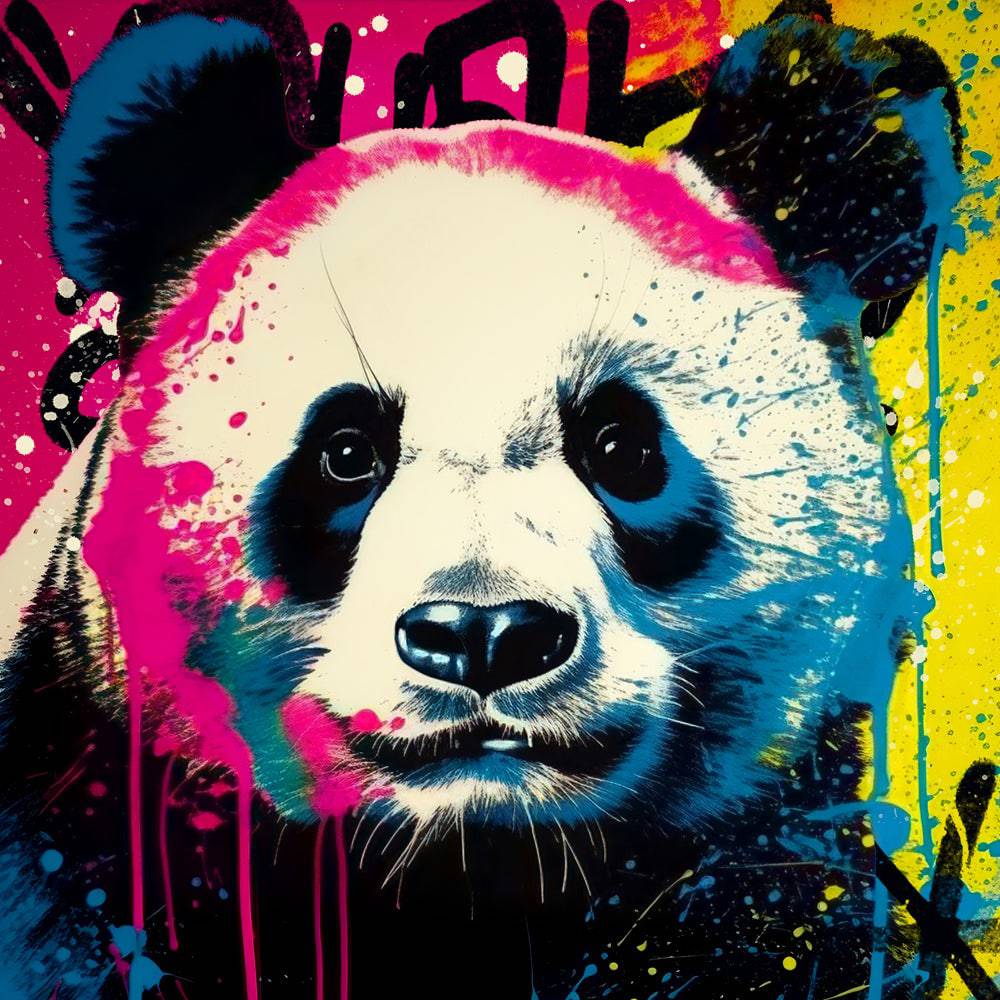 Tableau Panda Pop Art -  Moderne - Deco - Fabulartz.fr 