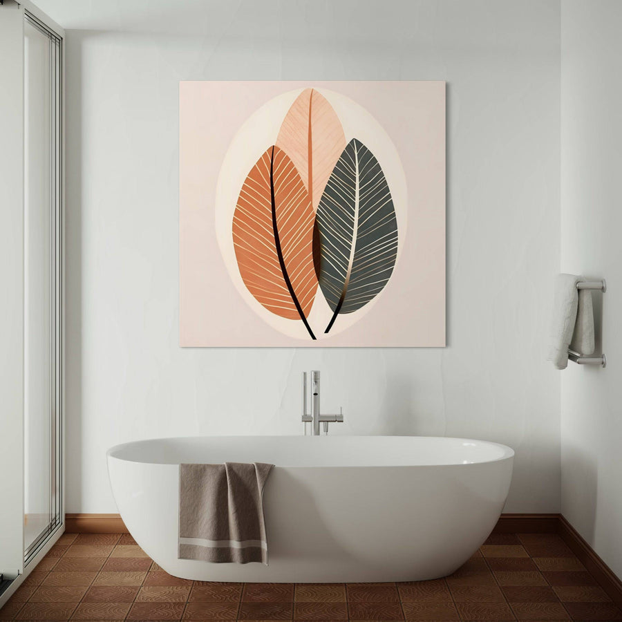 Quadro scandinavo Ventaglio verde - Decorazione murale naturale