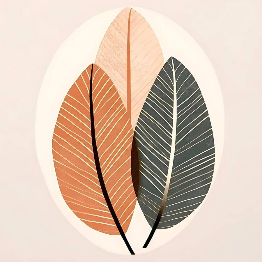 Quadro scandinavo Ventaglio verde - Decorazione murale naturale