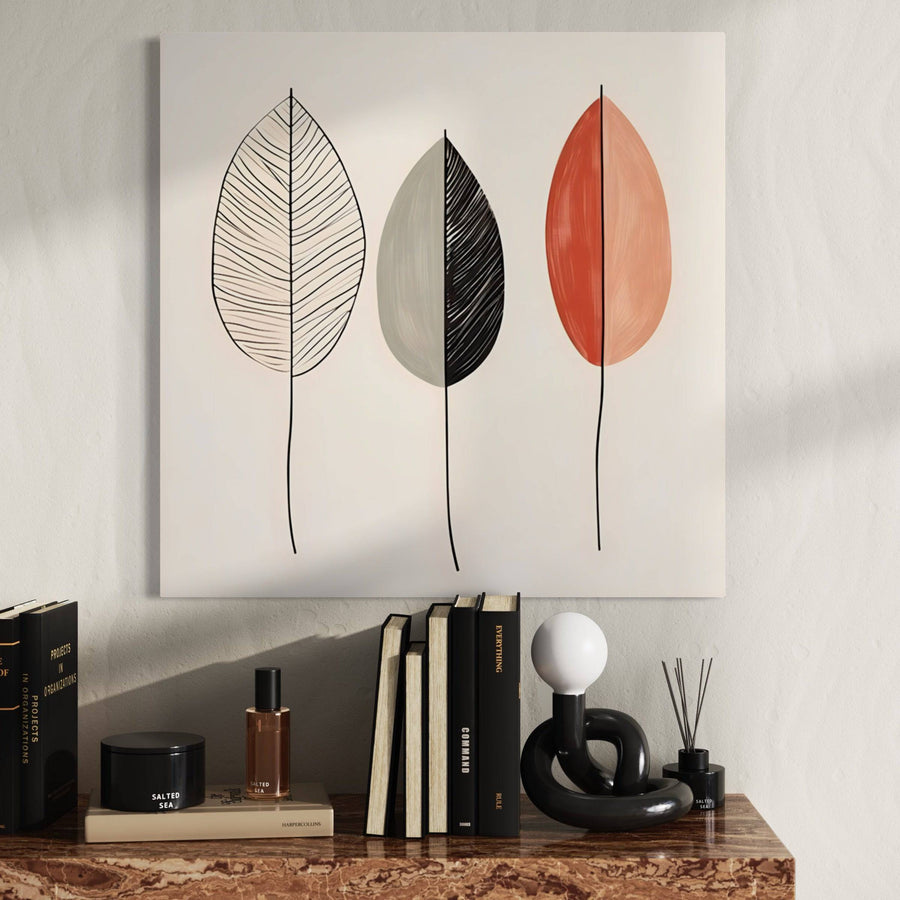 Quadro scandinavo Ventagli naturali - Elegante decorazione murale