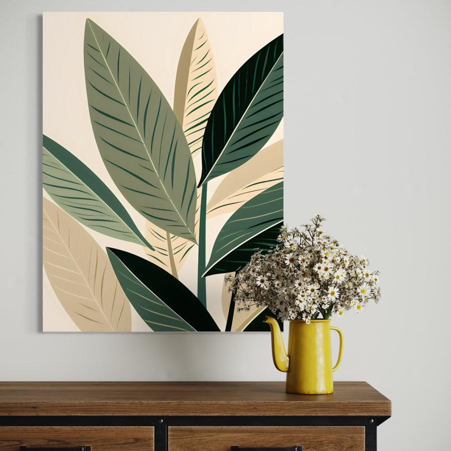 Quadro scandinavo Frisson Vert - Decorazione murale rilassante