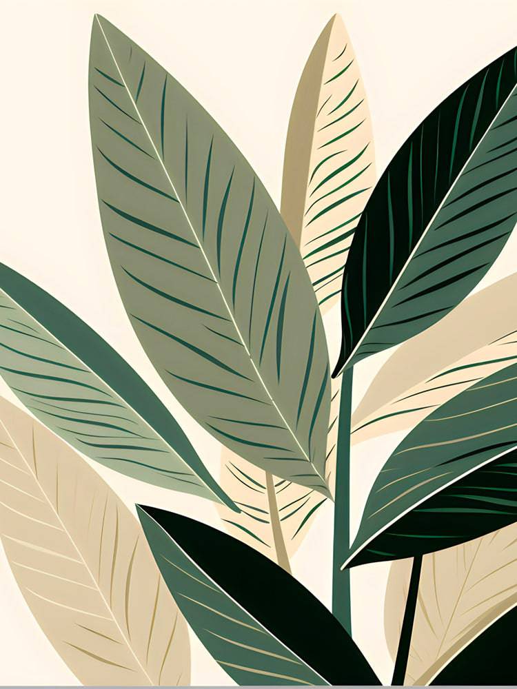 Quadro scandinavo Frisson Vert - Decorazione murale rilassante