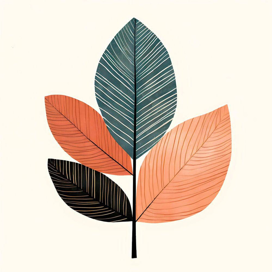 Quadro scandinavo Harmonie d'Émeraude - Decorazione murale rilassante