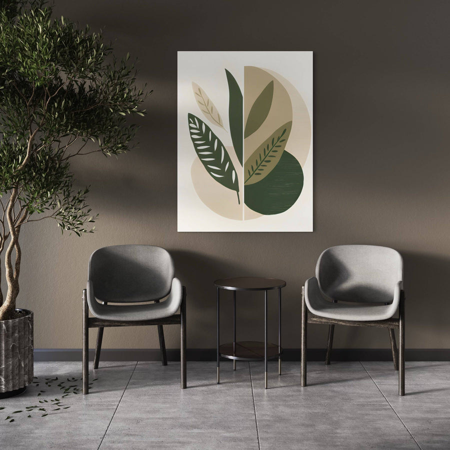 Quadro scandinavo Poesia di foglie - Decorazione murale naturale