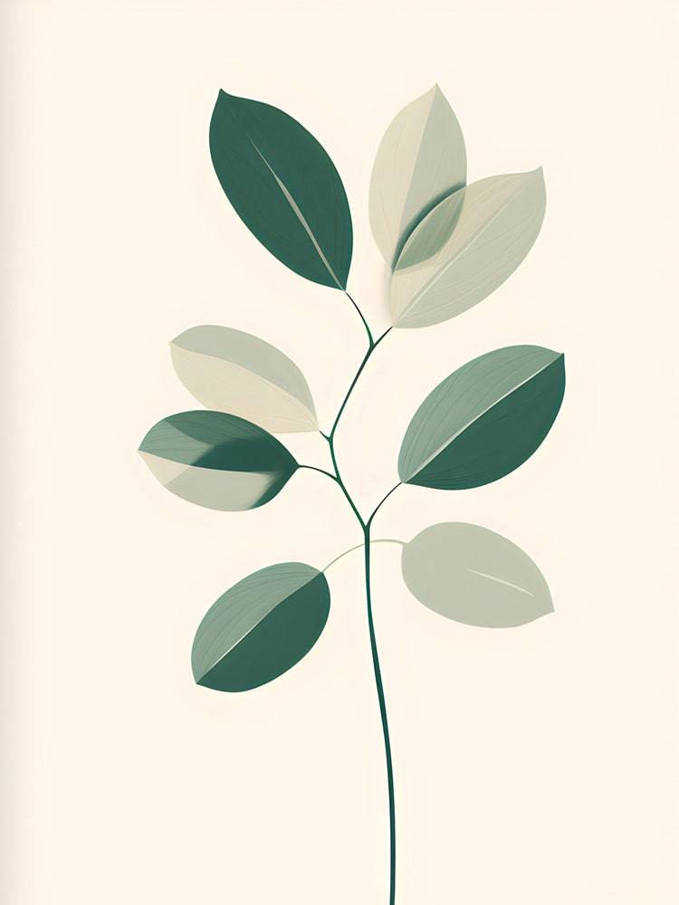Scandinavian painting Subtilité Foliaire - Elegant wall decoration